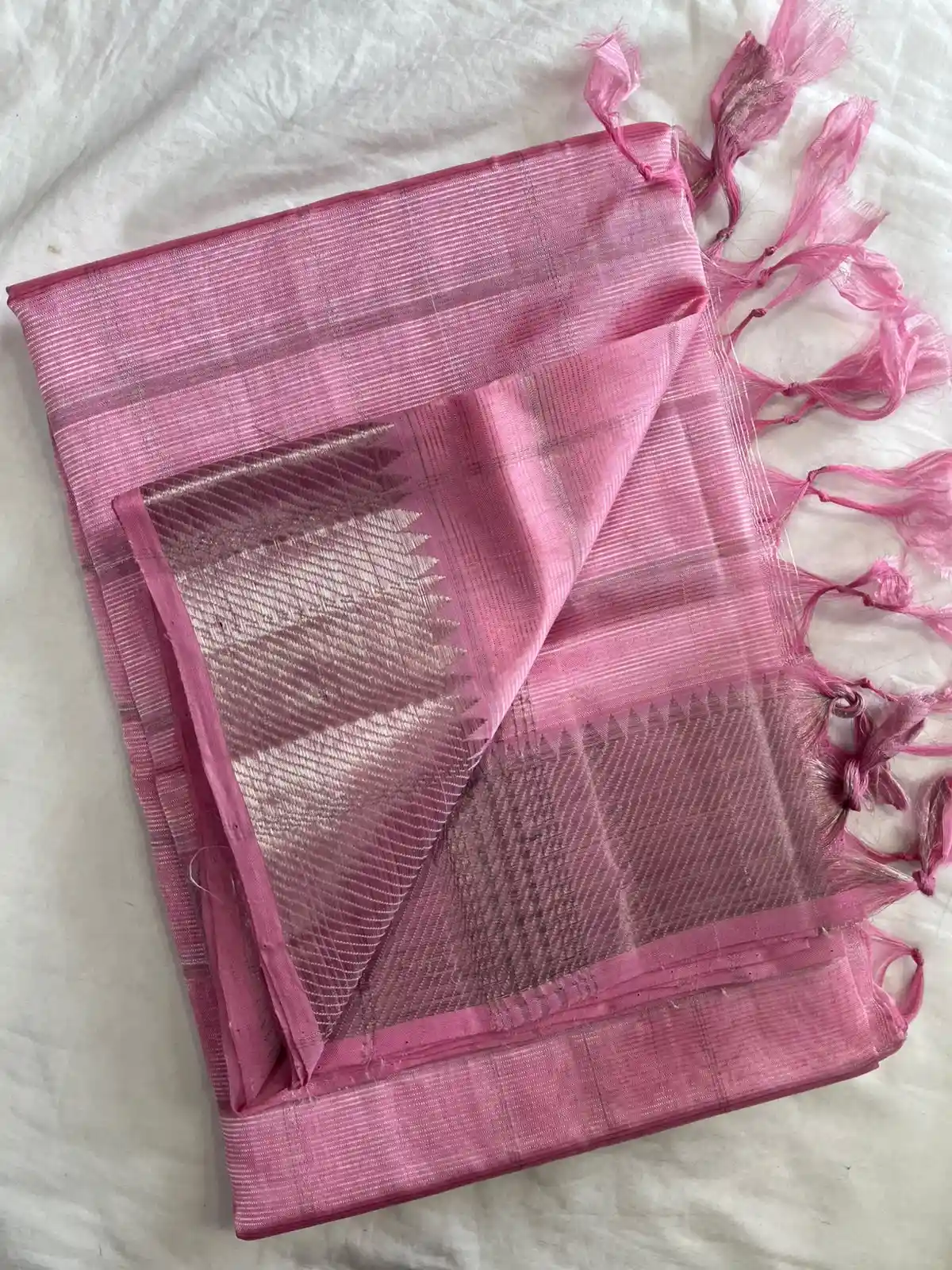 Mangalagiri handloom pattu by cotton silk saree